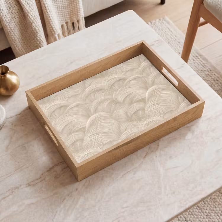 Bogen - Patroon - Beige Dienblad Rechthoek middel 911 -sfeer1