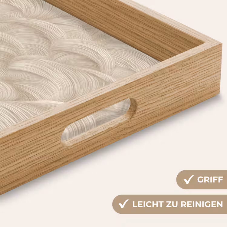 Bogen - Patroon - Beige Dienblad Rechthoek middel 911 -USP_HandgreepDE