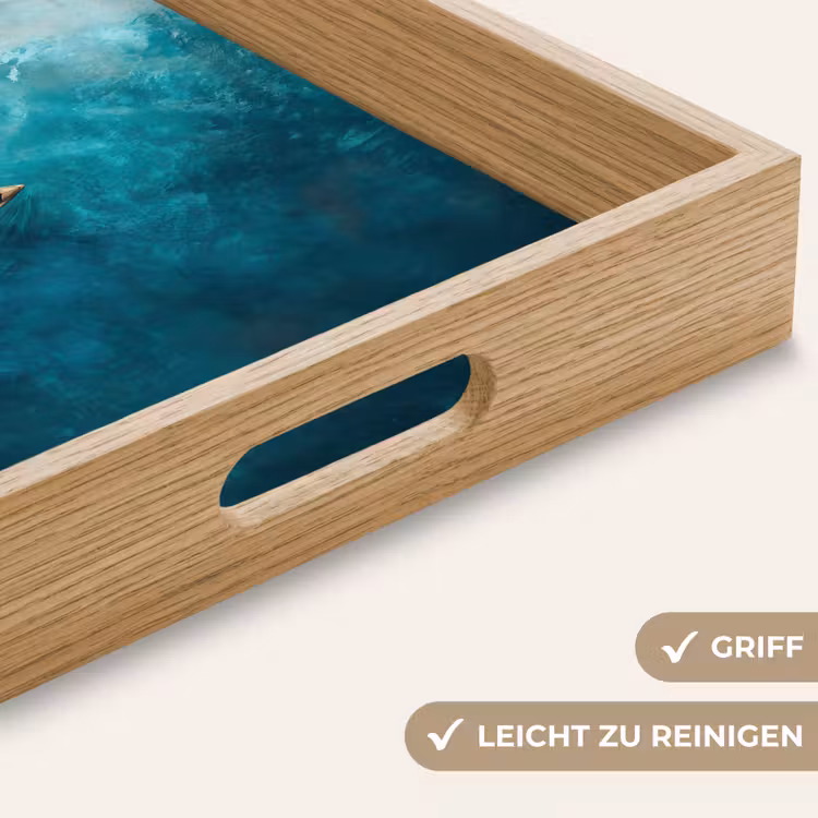 Bootje - Water - Blauw Dienblad Rechthoek middel -USP_HandgreepDE