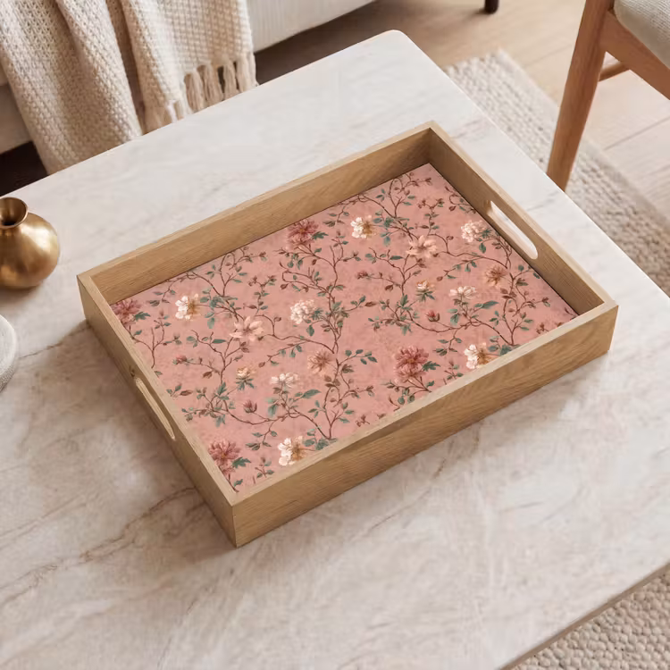 Botanisch - Bloemen - Roze Dienblad Rechthoek middel 911 -sfeer1