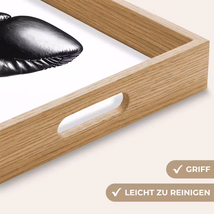 Bokshandschoen - Zwart - Hand Dienblad Rechthoek middel -USP_HandgreepDE