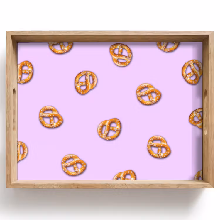 Pretzels - Eten - Paars Dienblad Rechthoek middel -z3d_shopping