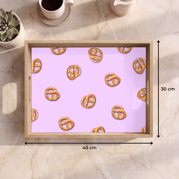 Pretzels - Eten - Paars Dienblad Rechthoek middel -USP_Formaat