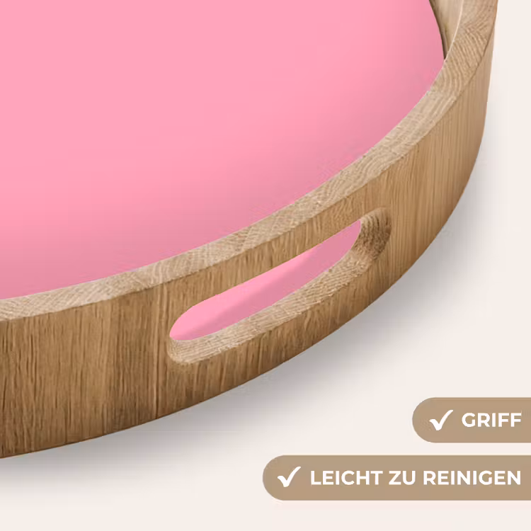 Bubblegum - Pink - Roze Dienblad Rond middel 914 -USP_HandgreepDE