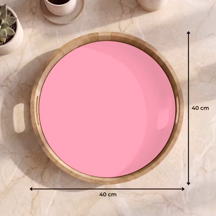 Bubblegum - Pink - Roze Dienblad Rond middel 914 -USP_Formaat