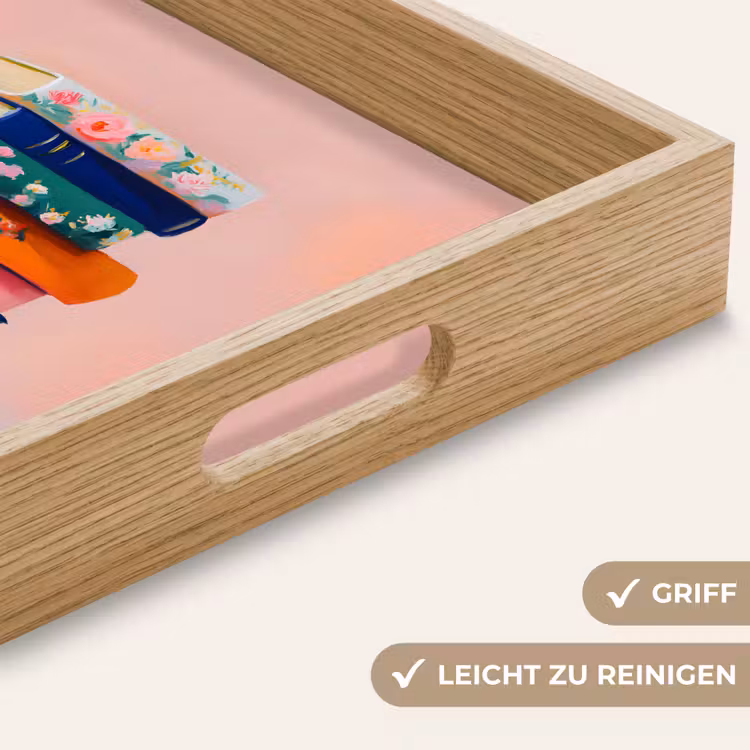 Boeken - Stapel - Kleurrijk Dienblad Rechthoek middel -USP_HandgreepDE