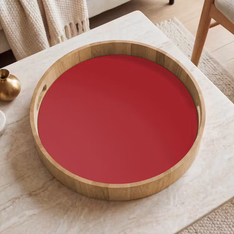 Burgundy - Wine - Rood Dienblad Rond middel 914 -sfeer1