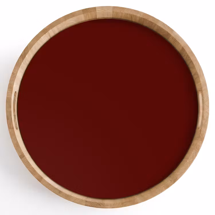 Burnt - Mahogany - Rood Dienblad Rond middel 914 -z3d_shopping