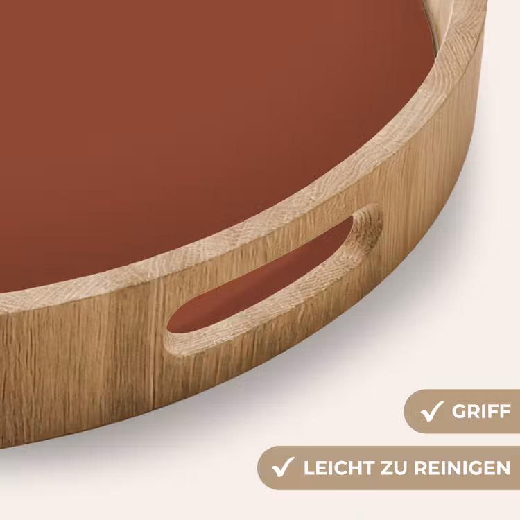 Burnt - Mahogany - Terracotta Dienblad Rond middel 914 -USP_HandgreepDE