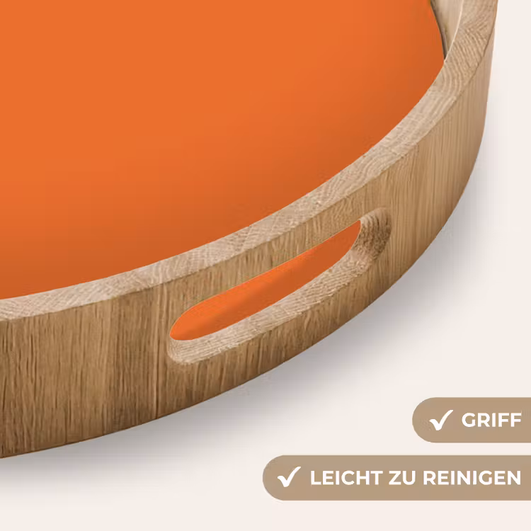 Burnt - Sienna - Oranje Dienblad Rond middel 914 -USP_HandgreepDE