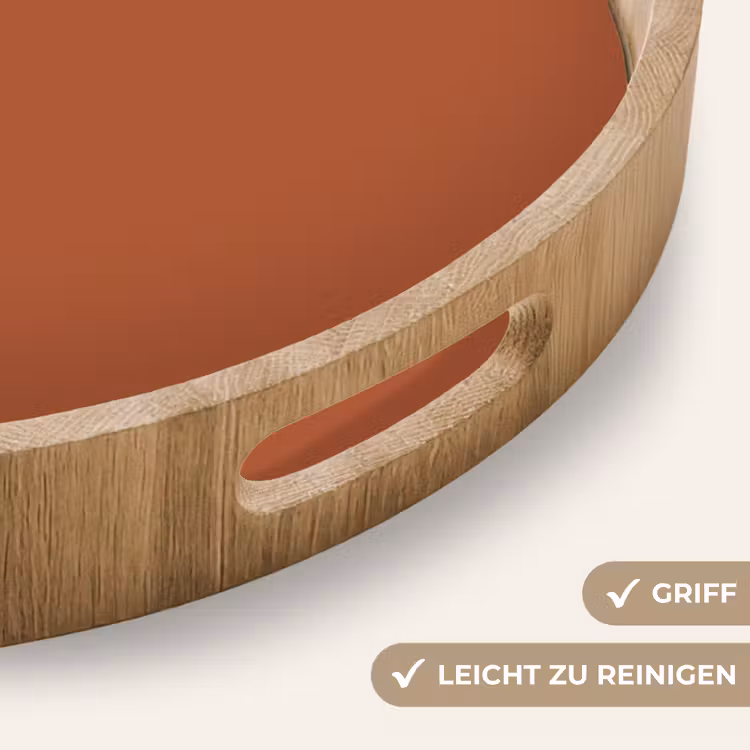 Burnt - Sienna - Oranje Dienblad Rond middel 914 -USP_HandgreepDE