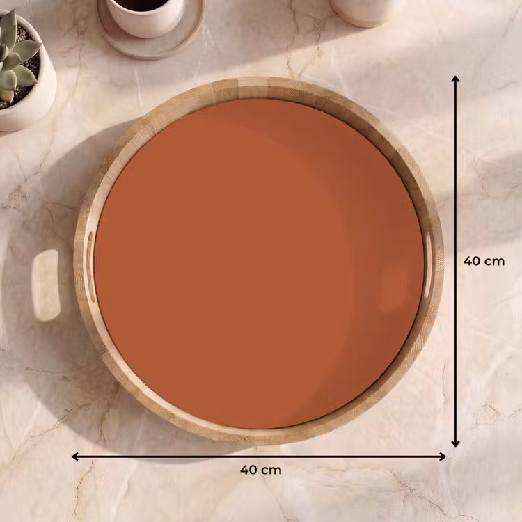 Burnt - Sienna - Oranje Dienblad Rond middel 914 -USP_Formaat