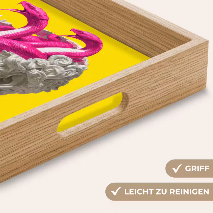 Buste - Slangen - Geel Dienblad Rechthoek middel -USP_HandgreepDE