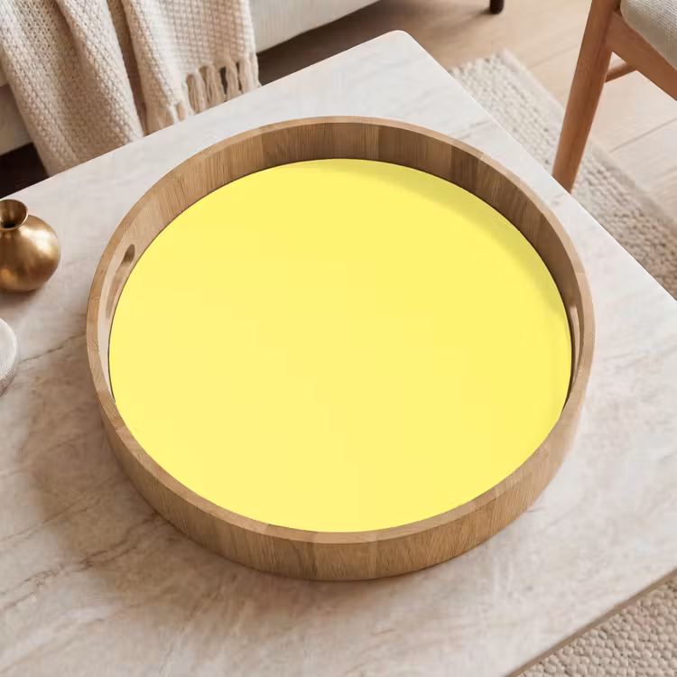 Buttery - Beige - Geel Dienblad Rond middel 914 -sfeer1