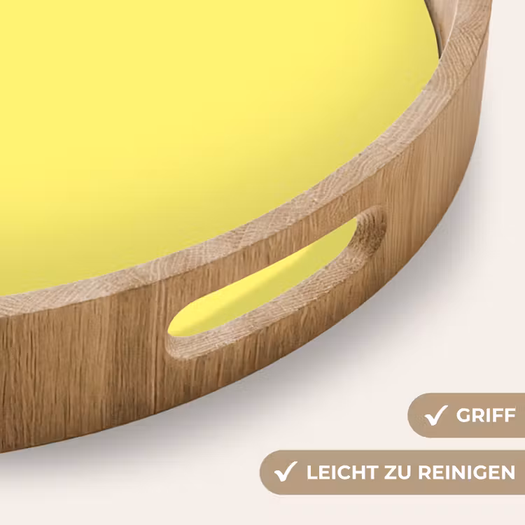Buttery - Beige - Geel Dienblad Rond middel 914 -USP_HandgreepDE