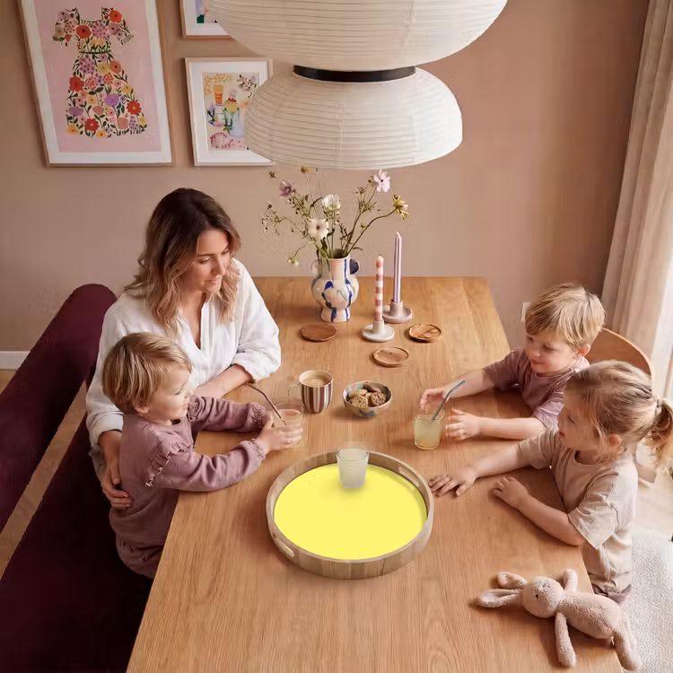 Buttery - Beige - Geel Dienblad Rond middel 914 -sfeer4
