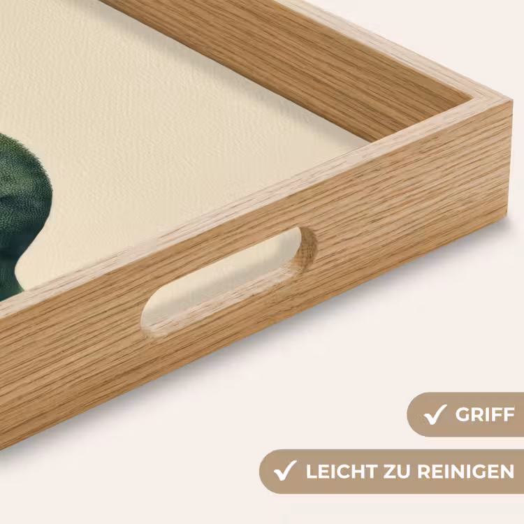 Kameleon - Groen - Minimalistisch Dienblad Rechthoek middel -USP_HandgreepDE
