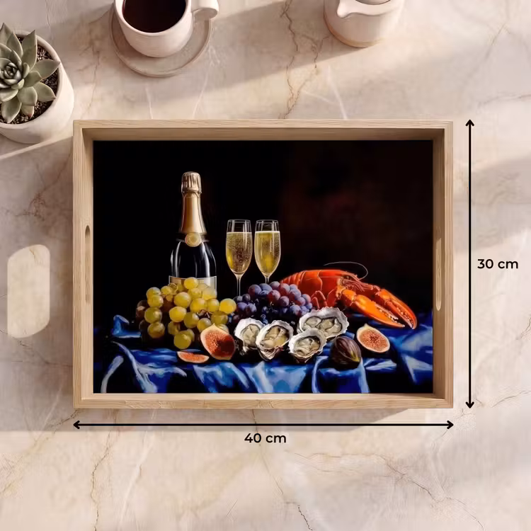 Champagne - Luxe - Oesters Dienblad Rechthoek middel -USP_Formaat