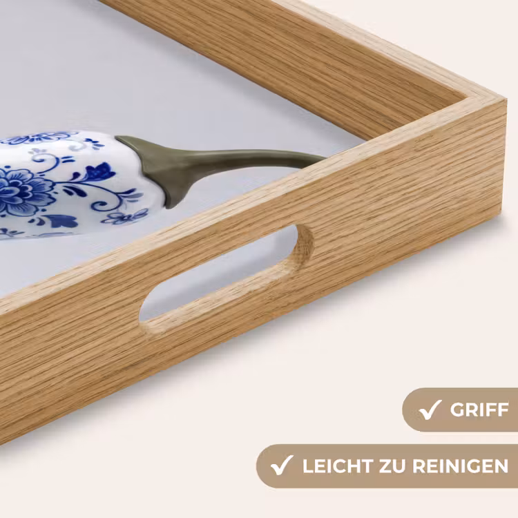 Chilipeper - Keramiek - Blauw Dienblad Rechthoek middel -USP_HandgreepDE