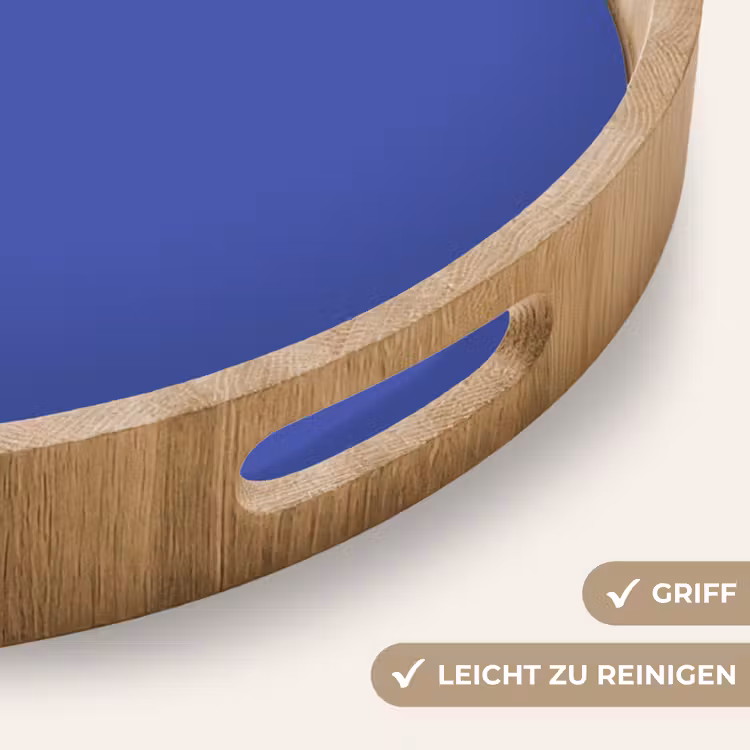 Chinese - Blue - Blauw Dienblad Rond middel 914 -USP_HandgreepDE