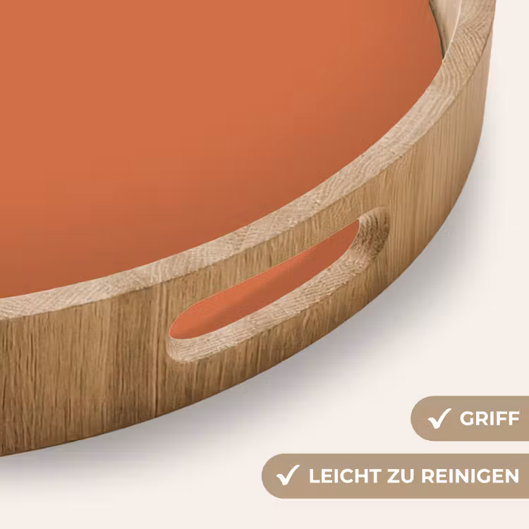 Classic - Terracotta - Oranje Dienblad Rond middel 914 -USP_HandgreepDE