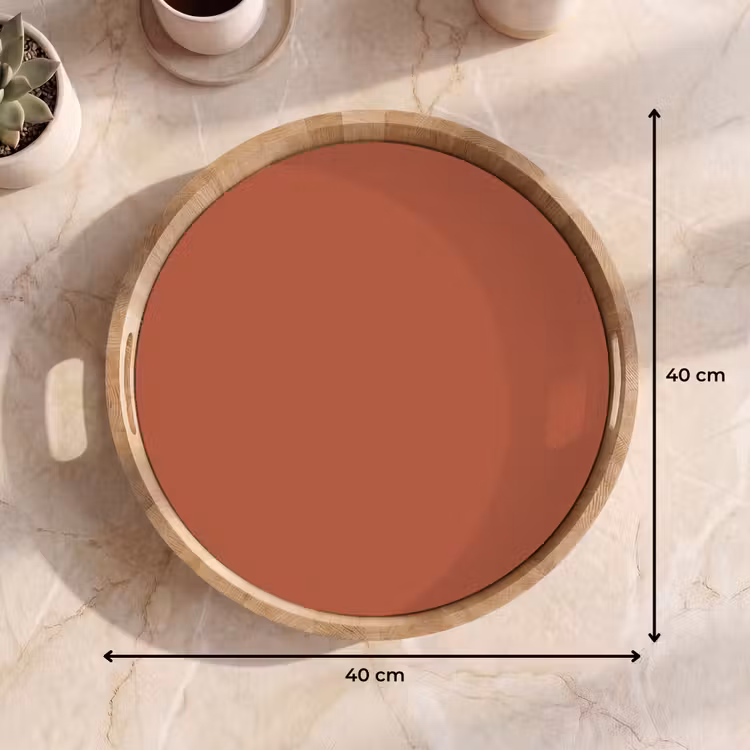 Copperhead - Oranje - Bruin Dienblad Rond middel 914 -USP_Formaat