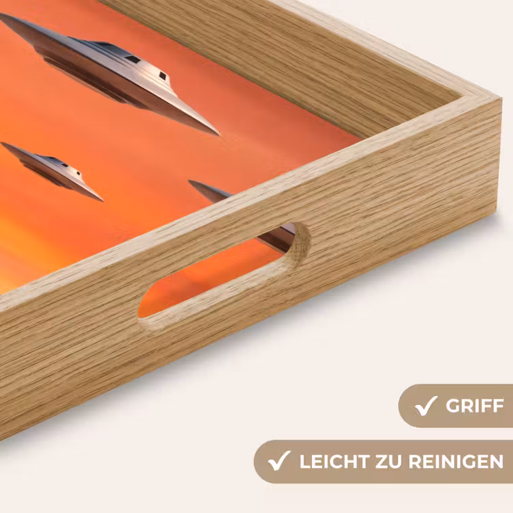 Tablett - Cowboy – Pferd – Wüste - Cowboy - Paard - Woestijn Dienblad Rechthoek middel