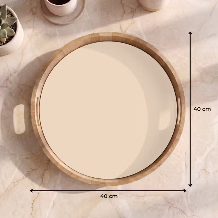 Cream - Nude - Neutraal Dienblad Rond middel 914 -USP_Formaat