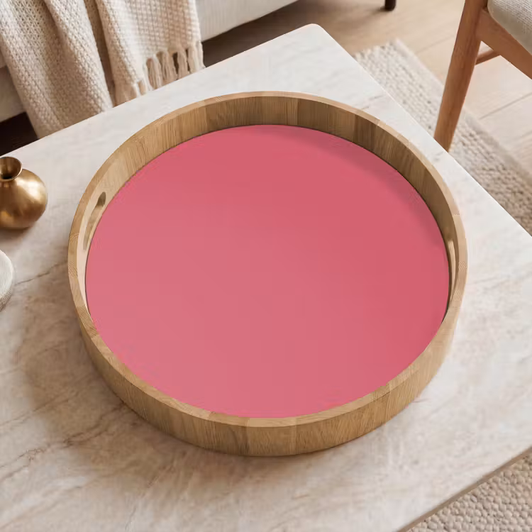 Crimson - Rose - Roze Dienblad Rond middel 914 -sfeer1