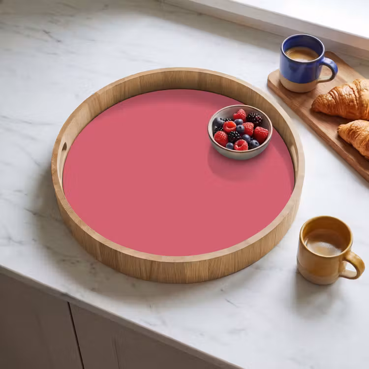 Crimson - Rose - Roze Dienblad Rond middel 914 -sfeer2
