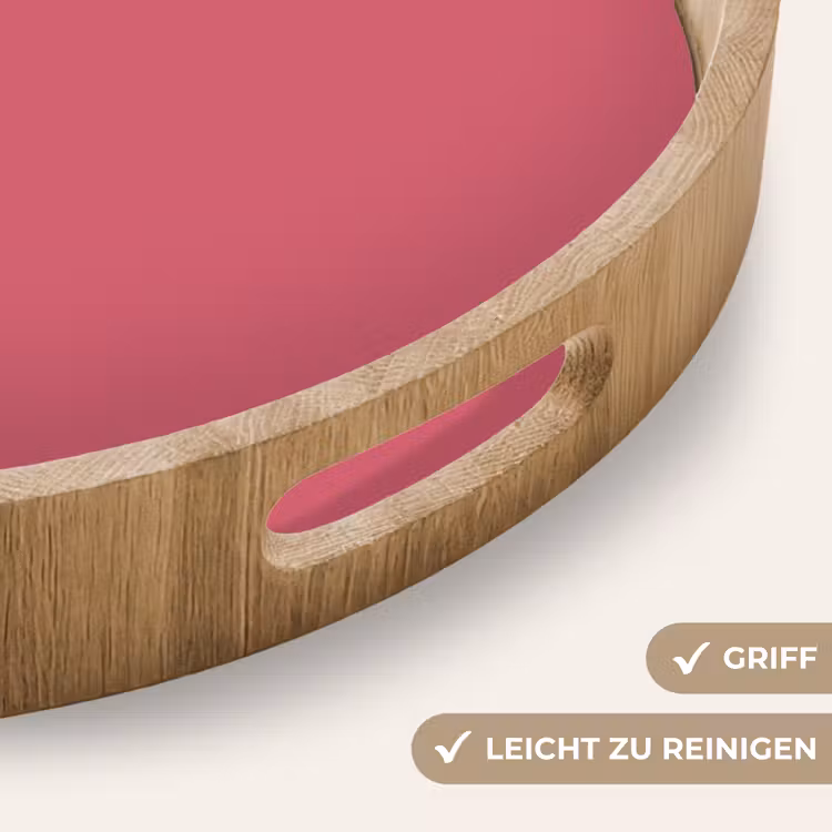 Crimson - Rose - Roze Dienblad Rond middel 914 -USP_HandgreepDE
