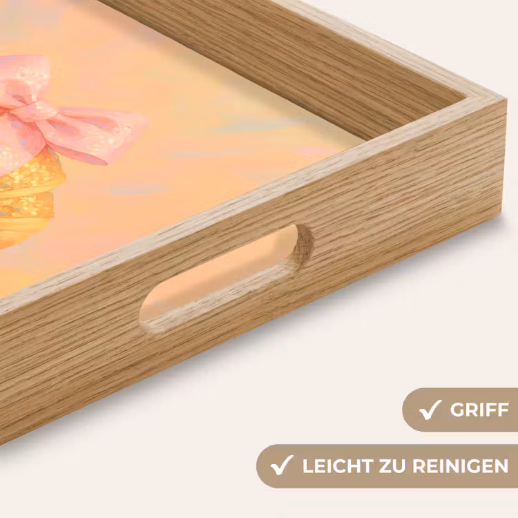 Croissant - Strik - Roze Dienblad Rechthoek middel -USP_HandgreepDE