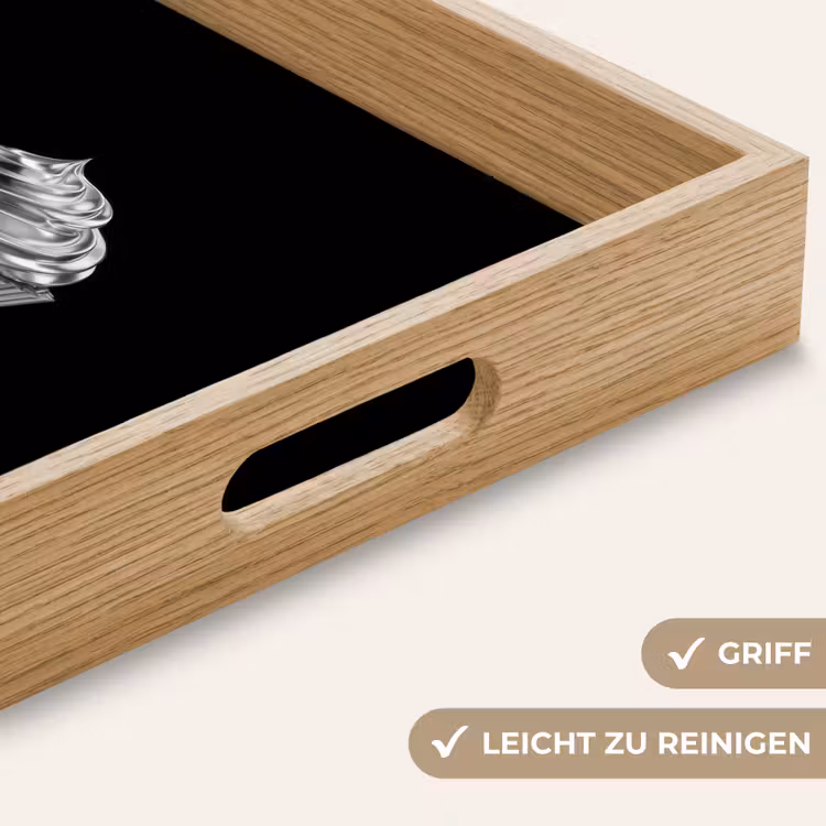 Cupcake - Luxueus - Zilver Dienblad Rechthoek middel -USP_HandgreepDE