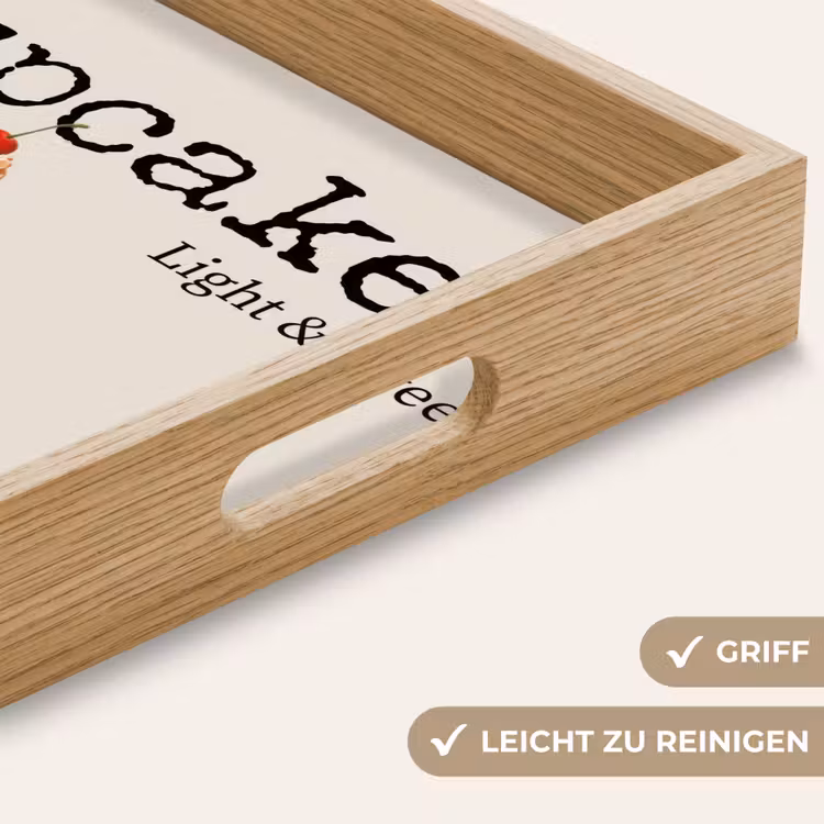 Cupcake - Zoet - Kers Dienblad Rechthoek middel -USP_HandgreepDE