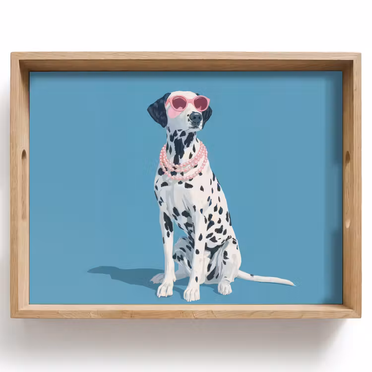 Dalmatiër - Zonnebril - Blauw Dienblad Rechthoek middel -z3d_shopping