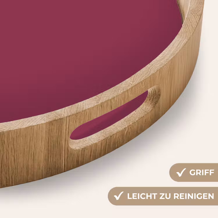 Deep - Rasberry - Rood Dienblad Rond middel 914 -USP_HandgreepDE