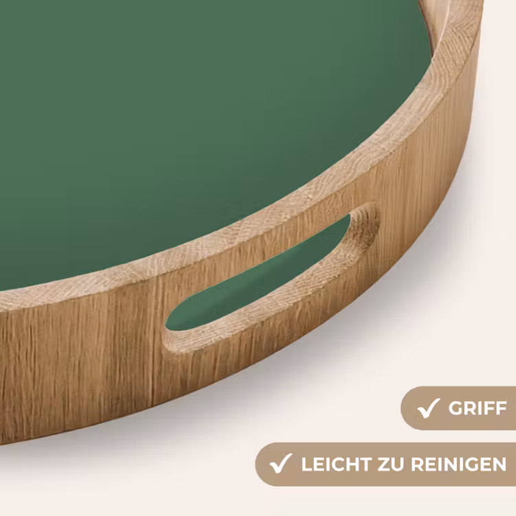 Deep - Sagewood - Groen Dienblad Rond middel 914 -USP_HandgreepDE