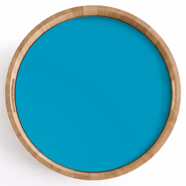 Deep - Turquoise - Turkoois Dienblad Rond middel 914 -z3d_shopping