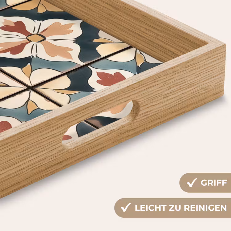 Decoratie - Tegels - Spaans - Vintage Dienblad Rechthoek middel -USP_HandgreepDE