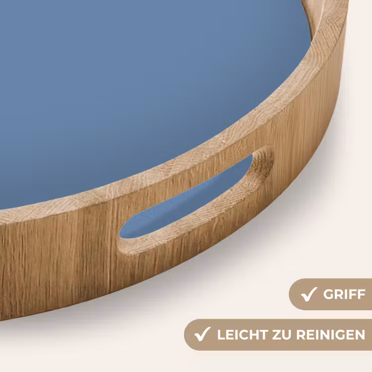 Denim - Breeze - Blauw Dienblad Rond middel 914 -USP_HandgreepDE