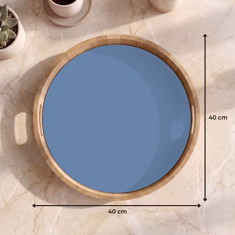 Denim - Breeze - Blauw Dienblad Rond middel 914 -USP_Formaat