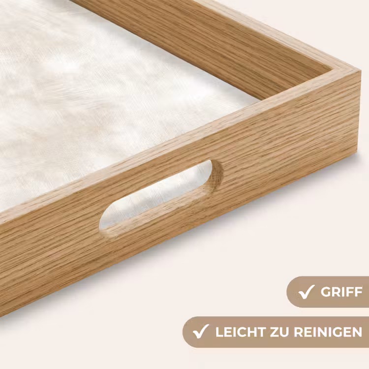 Subtiel - Structuur - Beige Dienblad Rechthoek middel 911 -USP_HandgreepDE