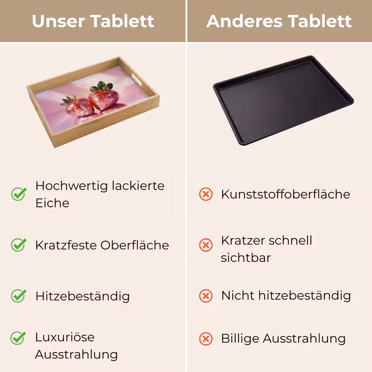 Disco - Fruit - Glitter - Strawberry Dienblad Rechthoek middel -USP_VergelijkingDE