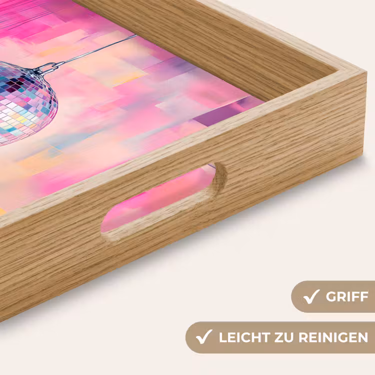 Discobal - Pink - Verf Dienblad Rechthoek middel -USP_HandgreepDE