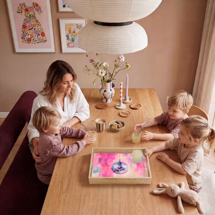 Discobal - Pink - Verf Dienblad Rechthoek middel -sfeer4
