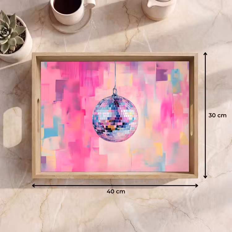 Discobal - Pink - Verf Dienblad Rechthoek middel -USP_Formaat