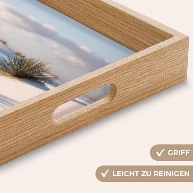 Duinen - Gras - Wolken - Beige Dienblad Rechthoek middel -USP_HandgreepDE