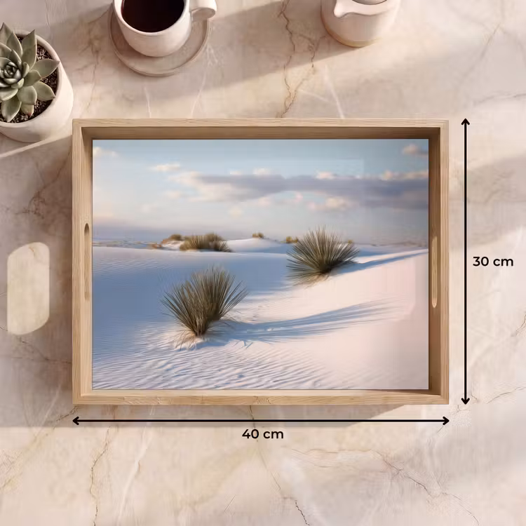 Duinen - Gras - Wolken - Beige Dienblad Rechthoek middel -USP_Formaat
