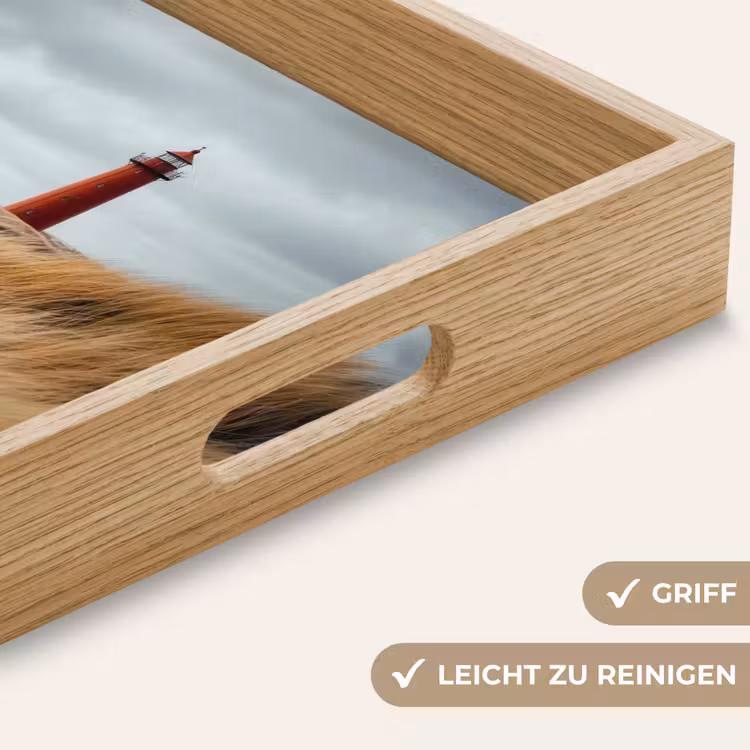 Duinen - Vuurtoren - Rood - Lucht Dienblad Rechthoek middel -USP_HandgreepDE