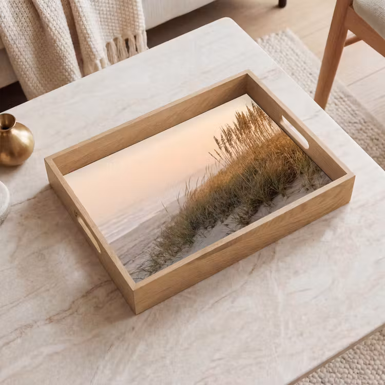 Duinlandschap - Zonsondergang - Strand Dienblad Rechthoek middel -sfeer1